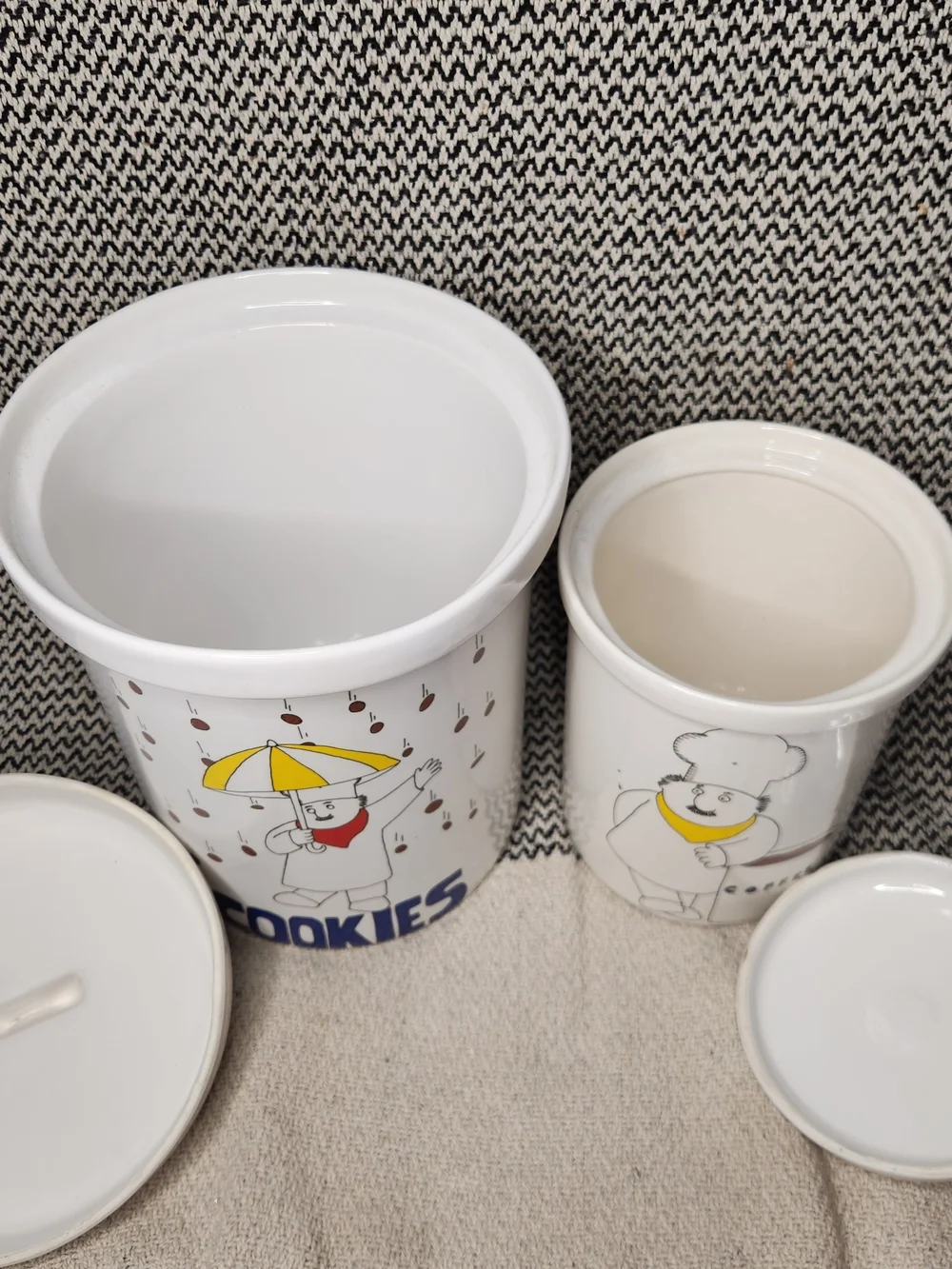 Vintage 1983 Benny Saltzberg Cookies Amd Coffee Canisters